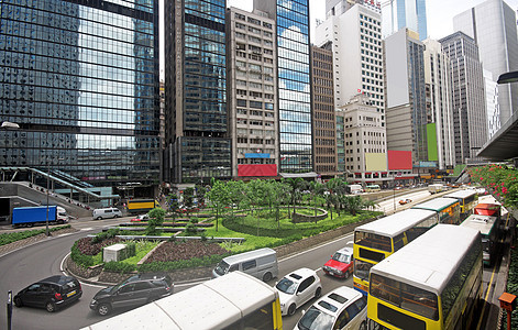 香港香港市中心交通流量地标辉光海洋天空街道景观速度汽车射线场景图片