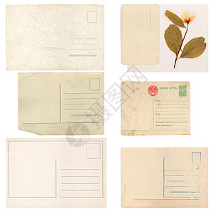 一套旧纸页 信封和卡片空白本馆废料剪贴簿邮政纸板标签白色床单邮票图片