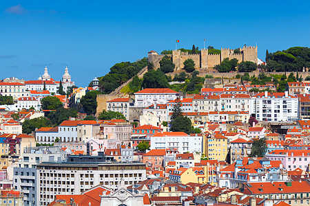 里斯本 葡萄牙堡垒房子建筑景观遗产城堡住房建筑学全景首都图片