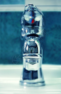 水龙头蓝色跑步洗手间液体浴室流动水滴盆地合金金属图片