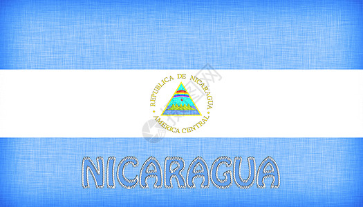 尼加拉瓜内衬旗背景图片
