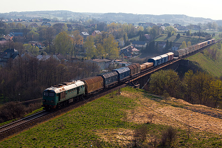 货运火车运输水平后勤风景鸟瞰图力量铁路乡村机车摄影图片