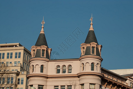 华盛顿市经典美国建筑中心c店铺历史性场景餐厅房子街道建筑学城市生活城市大街背景图片