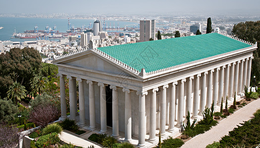 以色列海法巴哈花园爬坡城市花园公园上帝建筑学信仰旅行中心寺庙图片