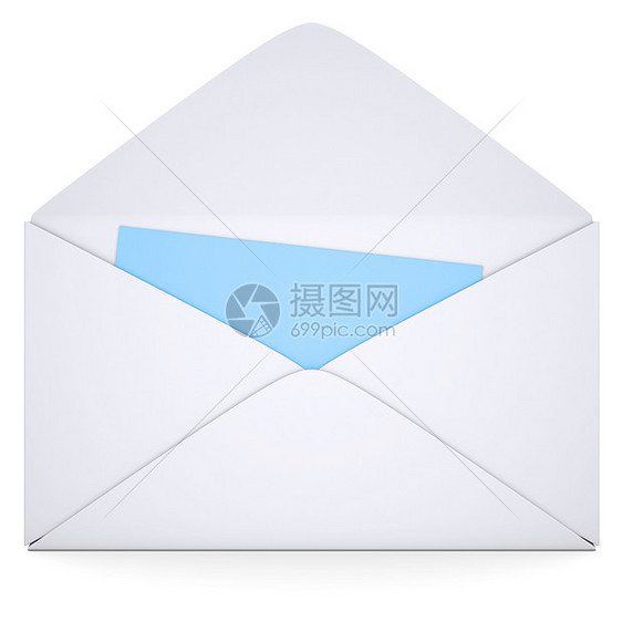 开放白信封电脑通讯剪贴纪念日卡片明信片网络笔记邮件周年图片