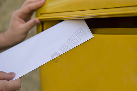邮寄信件送货可用空间黄色信封信箱邮政邮箱图片