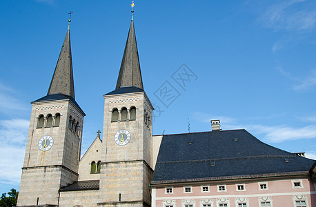 雷根斯堡典型的德国建筑旅行房子石头建筑物建筑学蓝色大教堂文化遗产天空图片
