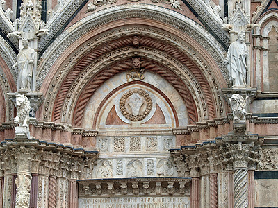 锡耶纳-大理石Duomo门户网站图片