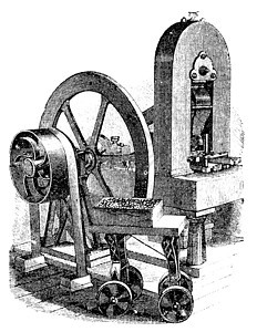 电击机 古代雕刻发电机绘画历史机器白色金属机械蚀刻艺术品技术图片
