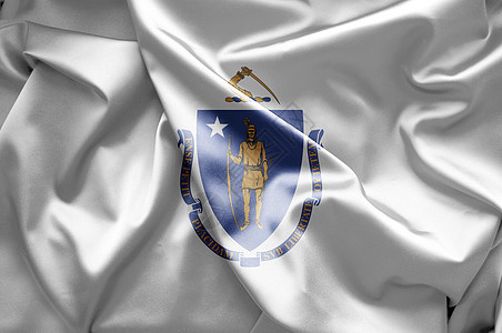 马萨诸塞州横幅旗帜插图图片