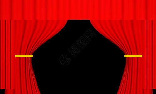 红幕幕剧院艺术展览仪式电影折叠黑色演讲音乐推介会图片