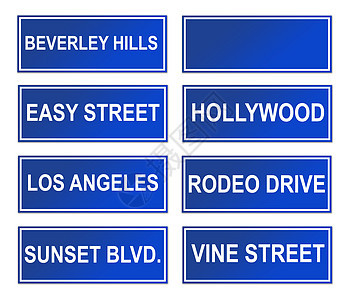 一套洛杉矶街标牌图片