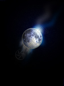 月月在太空景观星星月光白色气氛宇宙陨石卫星月亮天空图片