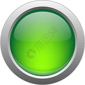 用于网络应用程序的矢量光按钮绿色插图互联网圆形圆圈黑色导航反射商业网站图片