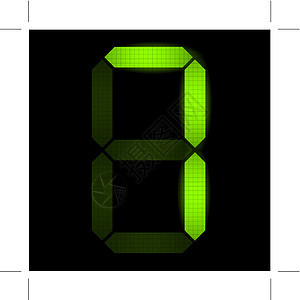 数字七控制板高科技插图分数计算器发光手表绿色黑色柜台图片