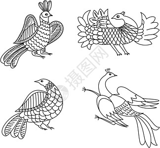 鸟类矢量图形装饰图片