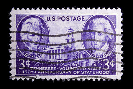 复古美国纪念邮票历史性紫色建筑邮资志愿者纪念品图片