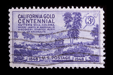 复古美国纪念邮票历史性金子紫色纪念品邮资背景图片