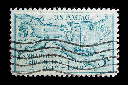 复古美国纪念邮票邮件意义服务护卫舰邮政国家背景图片