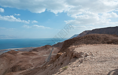 以色列死海海景天空环境药品全景地标爬坡矿物假期海岸线图片