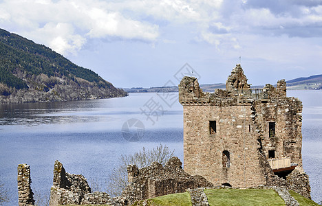 在苏格兰尼斯湖的城堡赠款图片