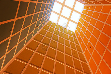 天天窗口原理图办公室照明正方形天花板技术展示建筑学项目天空背景图片