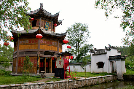 中华花园社区建筑花园走廊寺庙建筑学叶子地标宝塔小路图片