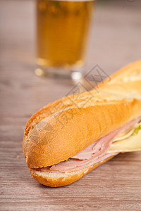 桑威奇食物面包火腿饮食沙拉背景图片