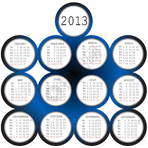 2013年日历插图数学办公室圆圈图片