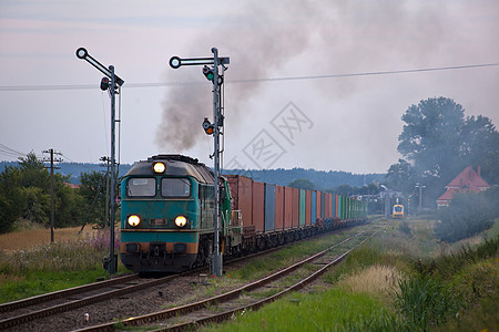 运输柴油列车摄影风景力量火车环境车皮机车信号水平后勤图片
