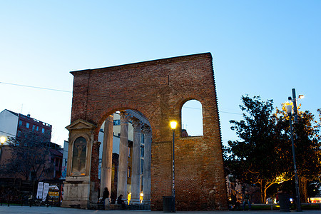意大利米兰圣洛伦佐专栏教会废墟艺术日落柱子旅游宗教建筑学图片