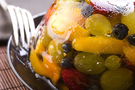 夏季贝里杰利泰瑞甜点陶罐水平明胶食物覆盆子英语红色水果食谱图片