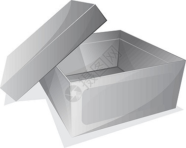 空框中纸盒插图包装白色纸板盒子阴影背景图片