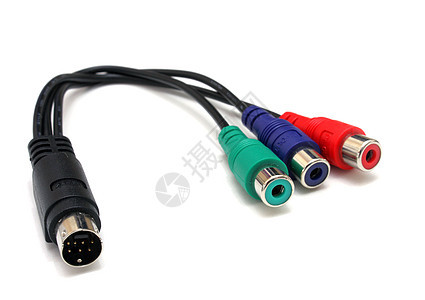 音频视频电缆白色记录宏观技术黄色信号电气塑料连接器电视图片