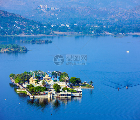 贾格曼迪尔宫国家旅行风景大厦纪念碑摄影奢华建筑物蓝色反射图片