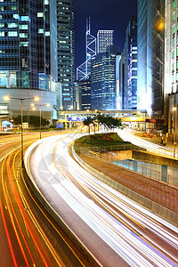 夜间超大城市公路速度街道建筑市中心公共汽车沥青运输蓝色景观踪迹图片