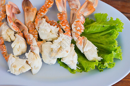 螃蟹腿片龙虾盘子餐具美食家美食食物泡沫用餐午餐琥珀色图片