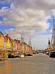哥本哈根码头景观渠道街道文化首都旅行波纹港口城市图片
