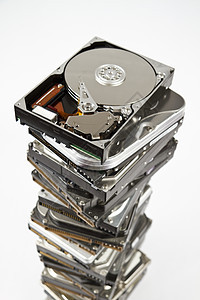 硬盘堆叠式硬盘 上面打开一个电脑行业计算机电子技术数据内存写头数据集部分图片