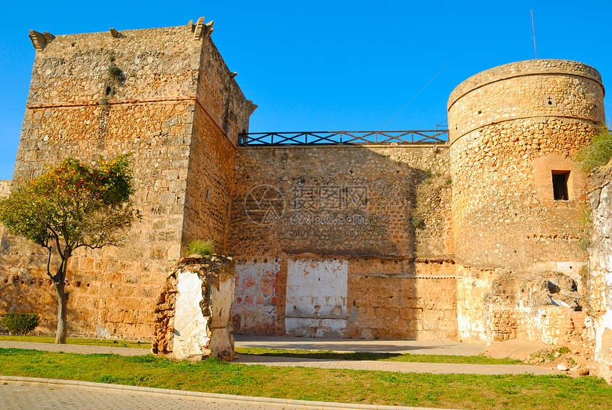 旧城堡石头旅行地标历史文化旅游村庄建筑学堡垒防御图片