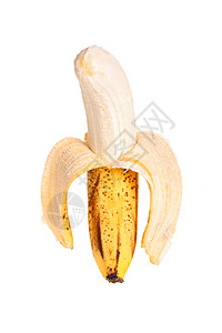部分剥皮 熟熟斑香蕉图片