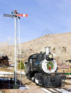 美国科罗拉多铁路博物馆的干机车运输世界装置铁路信号位置外观铁路运输旅行博物馆图片