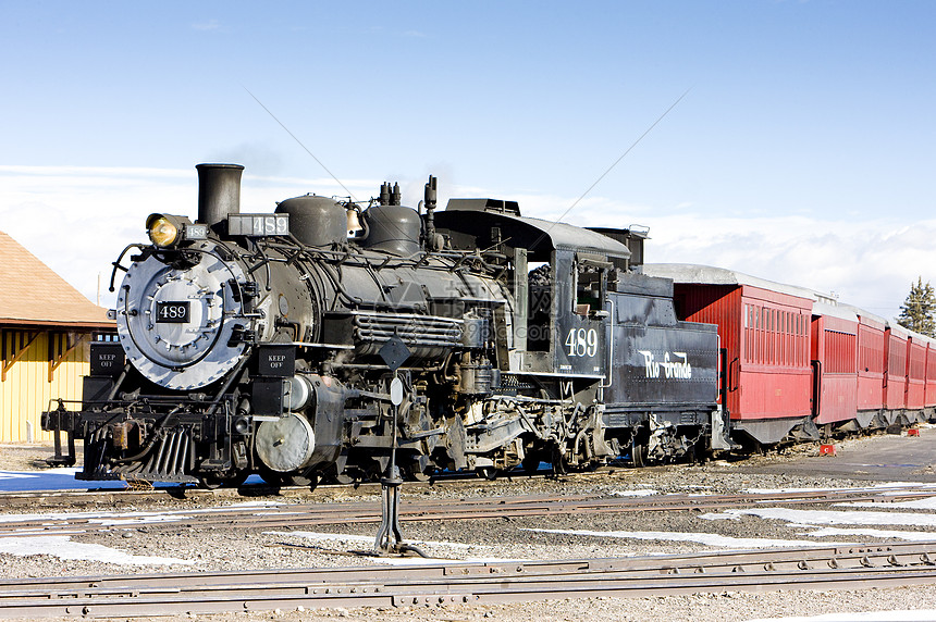 Cumbres和铁路 Antonito 美国科罗拉多旅行位置列车火车旅客蒸汽运输世界机车铁路运输图片