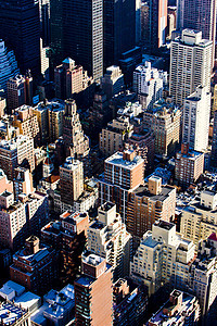 曼哈顿的风景 从帝国大厦 纽约市鸟瞰图建筑学位置建筑城市外观景观旅行世界摩天大楼图片