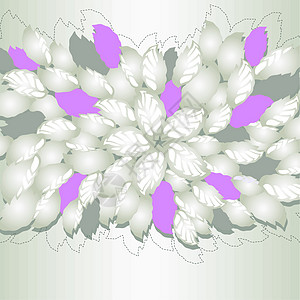 美丽的银花 粉红花花和叶子封面图片