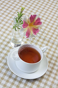 上午茶茶饮料陶器叶子草本植物早餐食品草本飞碟树叶美食图片