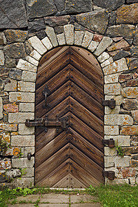 旧木门木材指甲建筑木头岩石棕色建筑学入口房子合页图片