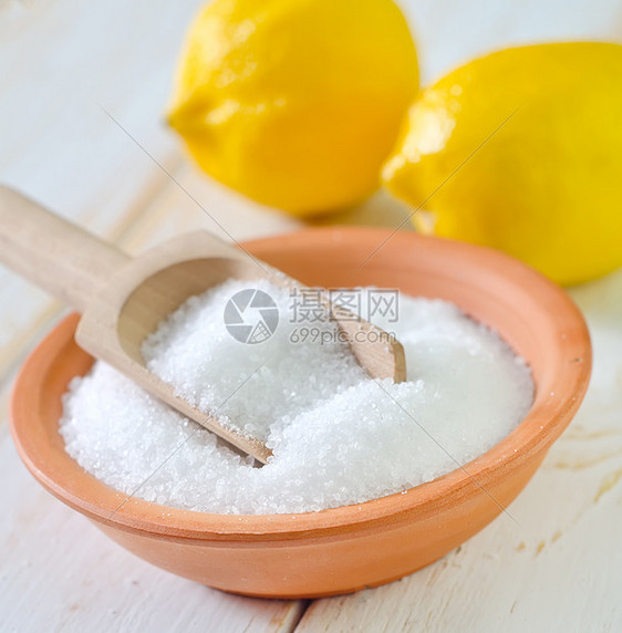 酸和柠檬化妆品营养化学品勺子味道防腐剂香橼添加剂化学果汁图片