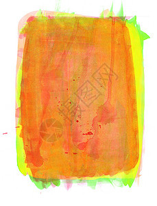 橙子水彩色框架背景纹理颗粒状黄色创造力拉丝色彩设计插图元素效果绘画图片