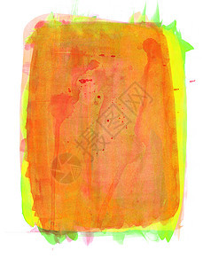 橙子水彩色框架背景纹理设计效果颗粒状黄色拉丝红色插图风化长方形色彩图片